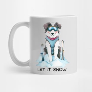 LET IT SNOW - Border Collie Mug